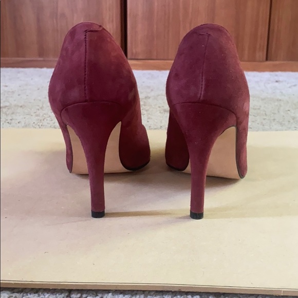 Made in Spain burgundy suede stilettos - Picture 2 of 6